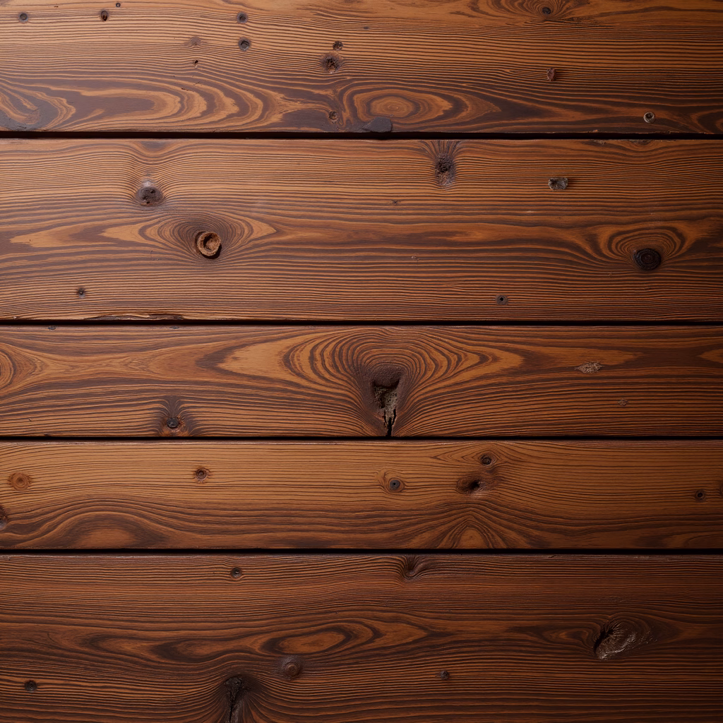 Close-up of wooden planks with detailed grain patterns and warm tones.
