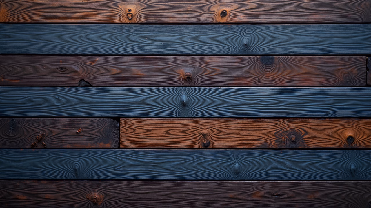 Horizontal wooden planks with natural grain and knots, showcasing texture and depth.