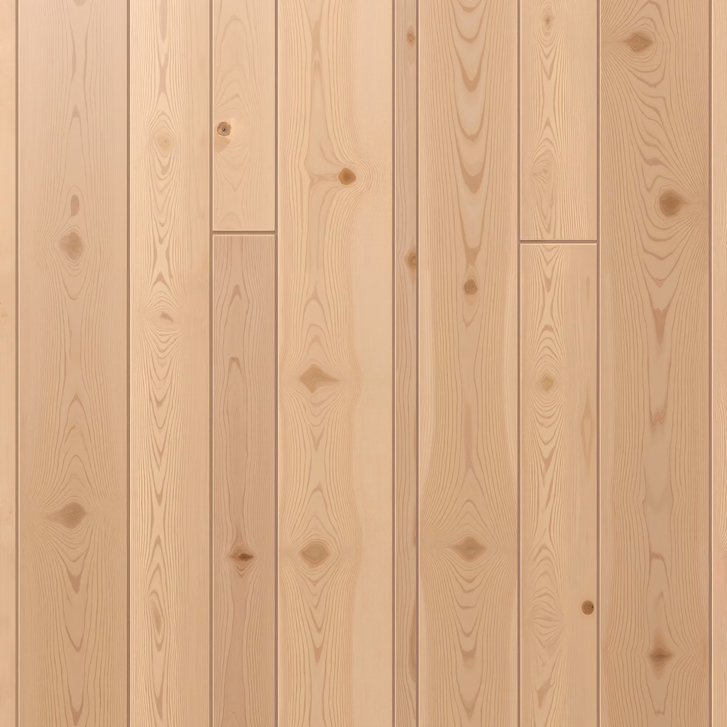 Detailed illustration of vertical wooden planks with natural grain patterns and knots.
