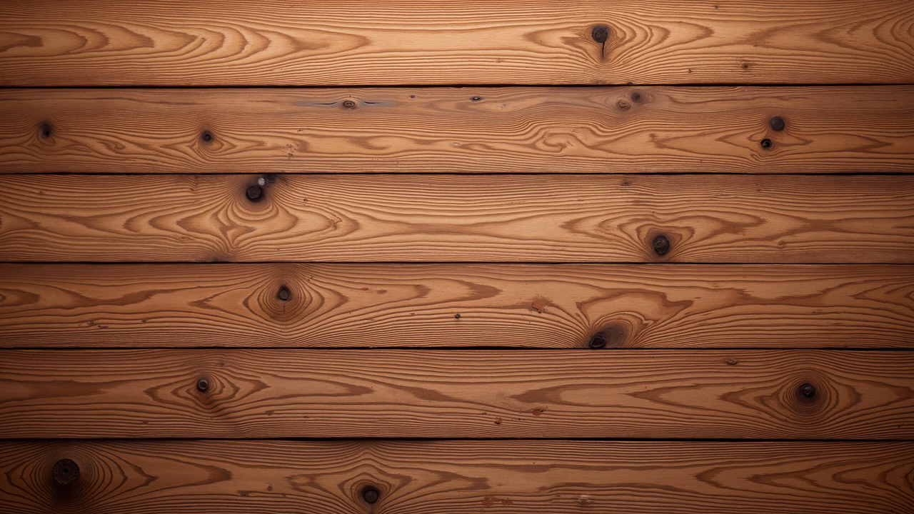 Horizontal wooden planks with natural grain patterns and knots, creating a rustic and warm atmosphere.