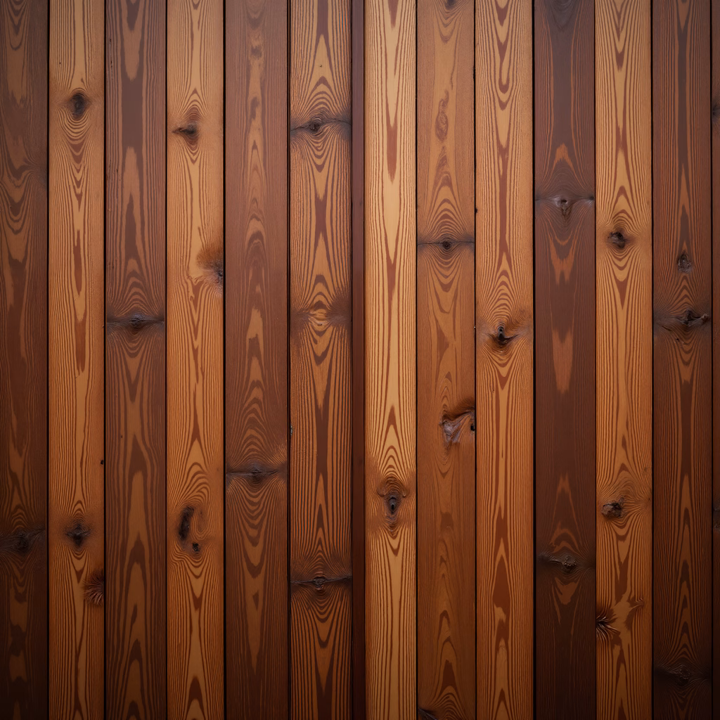 Close-up of wooden planks with natural grain patterns and warm tones.