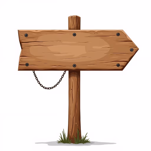 Wooden Signpost Illustration