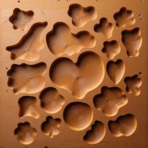 Wooden Trays Arrangement