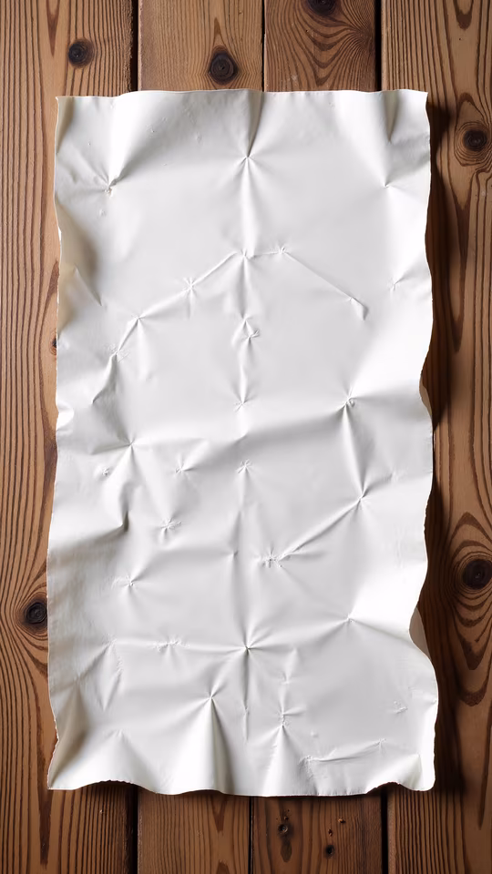 Blank Paper on Wooden Surface