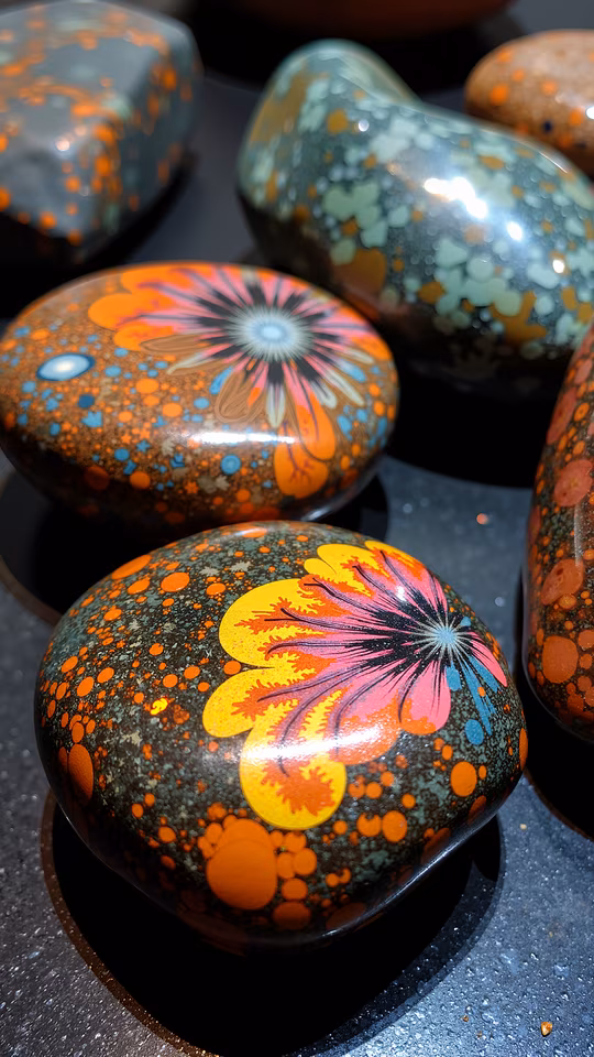 Colorful Floral Stones