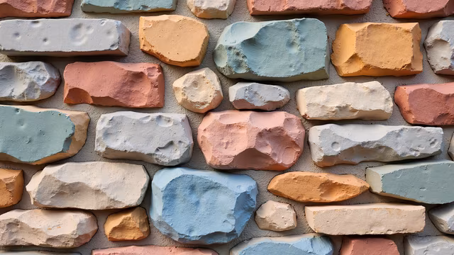 Colorful Stone Wall Illustration