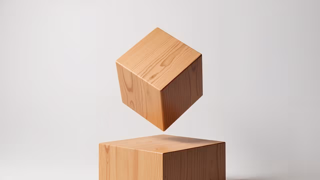 Floating Wooden Cube