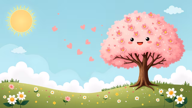 Happy Cherry Blossom Tree