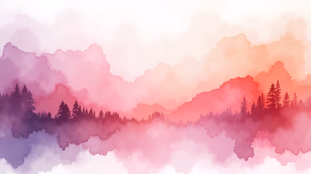 Misty Forest Illustration