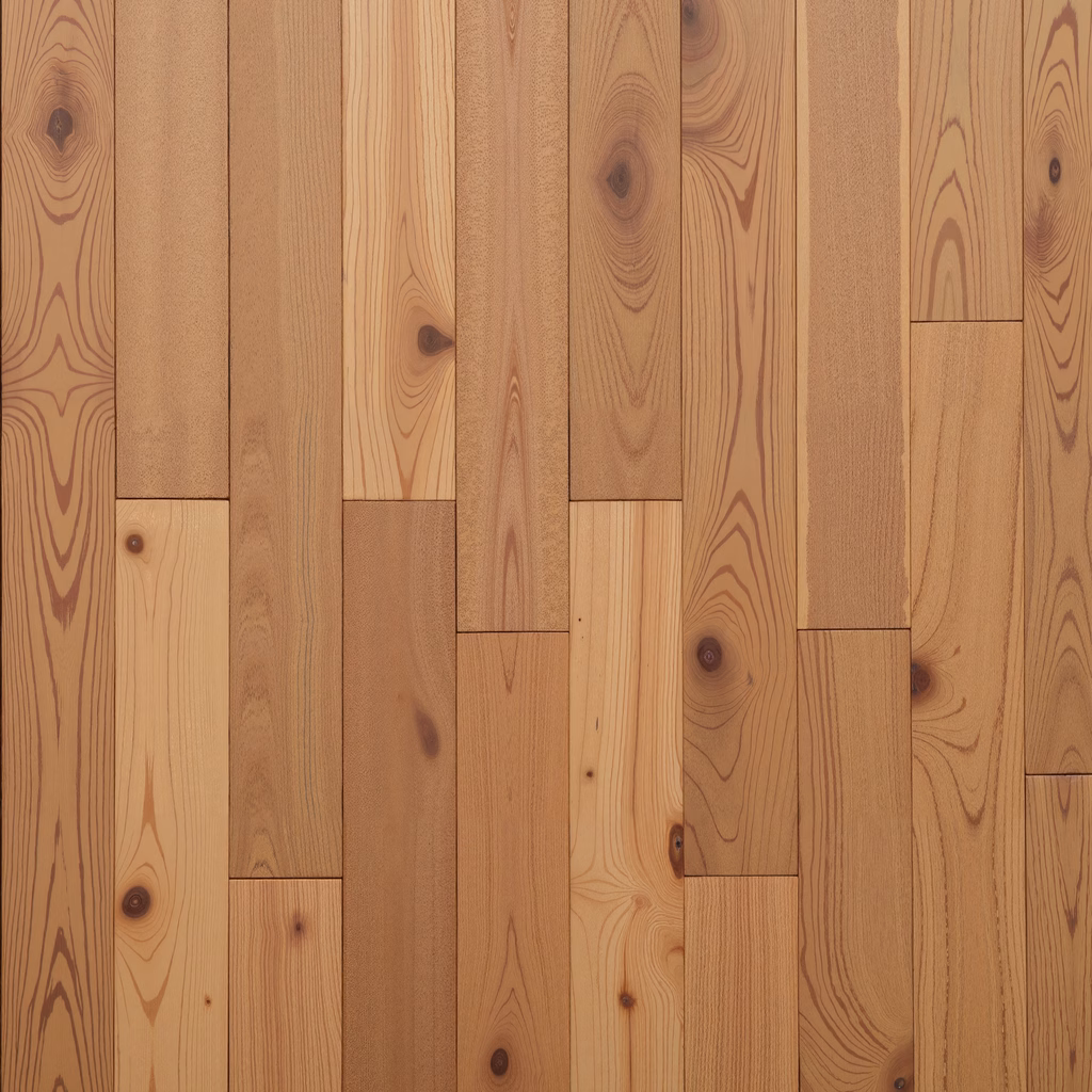 A detailed illustration of various wood planks with natural textures and warm tones.