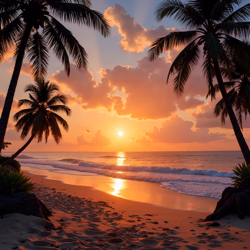 Sunset Beach Illustration