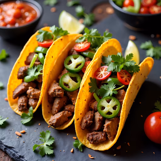 Tacos with Beef and Vegetables
