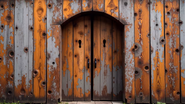 Weathered Wooden Door