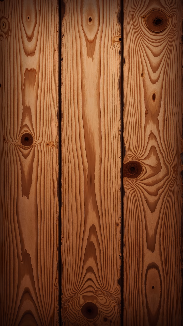 Detailed wood grain illustration with warm tones and rustic charm.