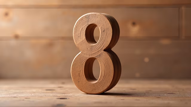 Wooden Number Eight