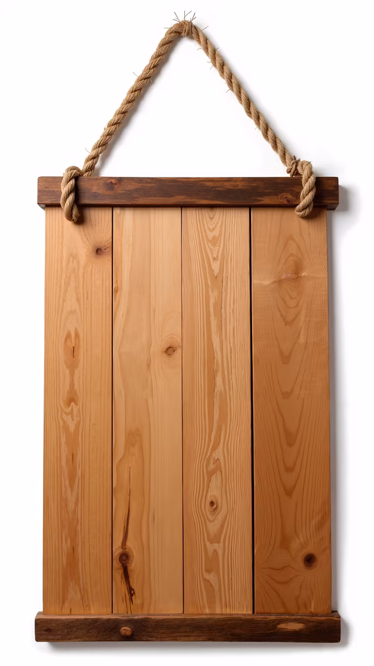 Wooden Plank Sign