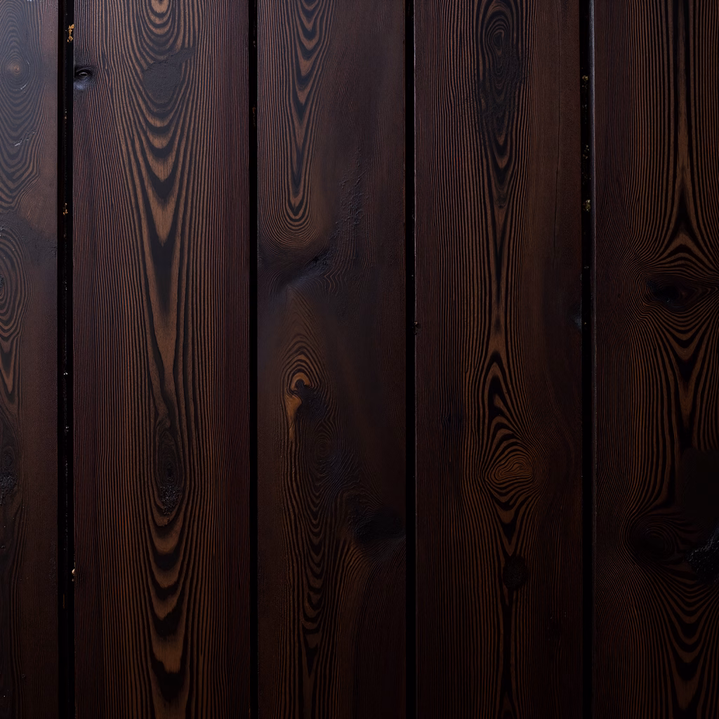Close-up of wooden planks with detailed grain patterns and rich colors.
