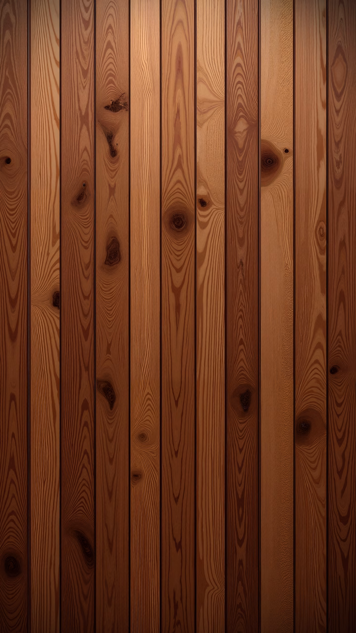 Close-up of vertically aligned wooden planks with intricate grain patterns and warm tones.