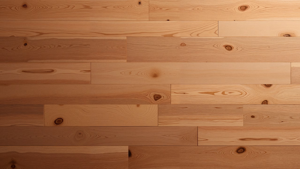 Close-up of wooden planks with warm tones and natural grain.