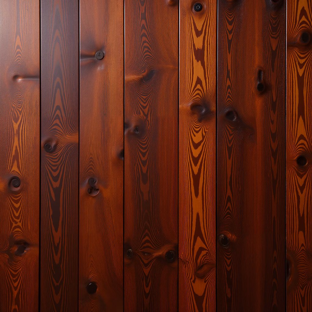 Close-up of wooden planks with detailed grain patterns and warm tones.