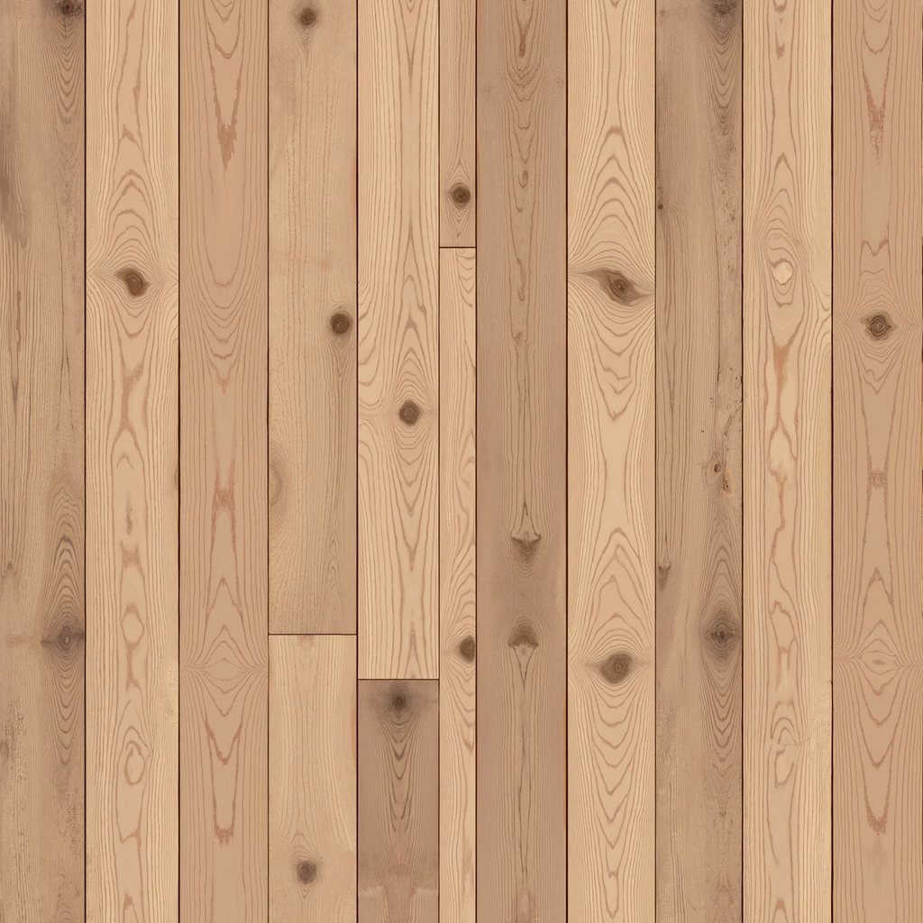 Close-up of vertical wooden planks with natural grain patterns and knots, showcasing rustic charm and organic beauty.