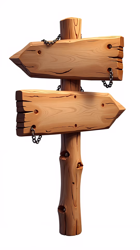 Wooden Signpost Illustration