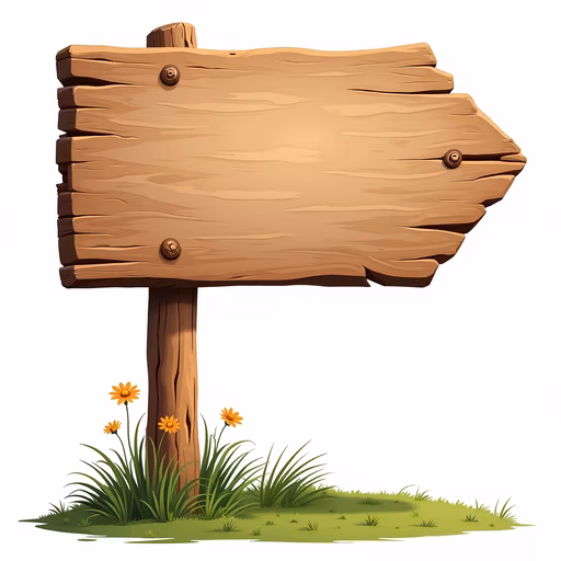 Wooden Signpost Illustration
