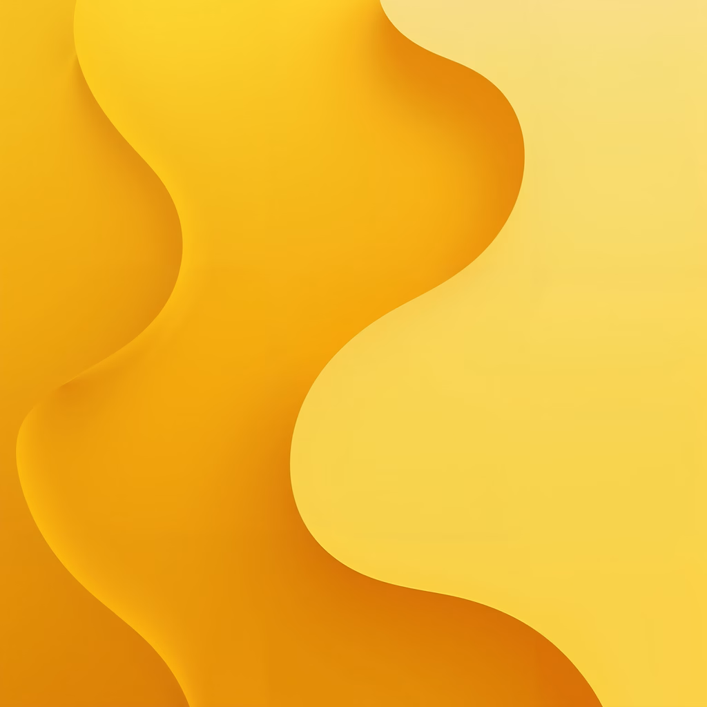 Smooth yellow waves in abstract art style