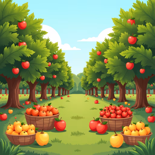 Apple Orchard Illustration