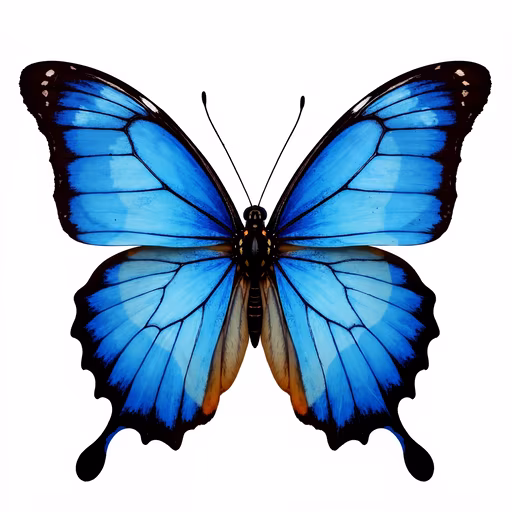 Blue Butterfly Illustration