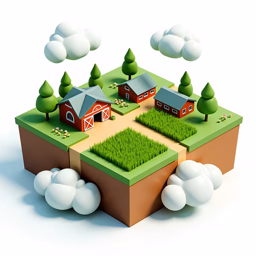 Cartoon Farm Scene