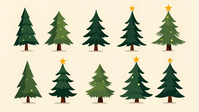 Christmas Trees Illustration