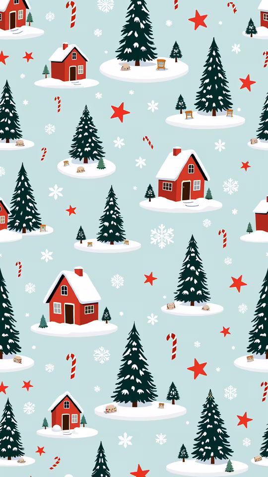 Christmas Village Illustration