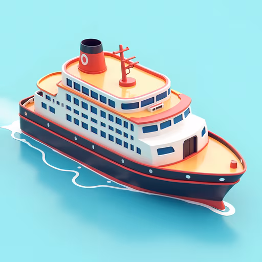 Colorful Cartoon Ship