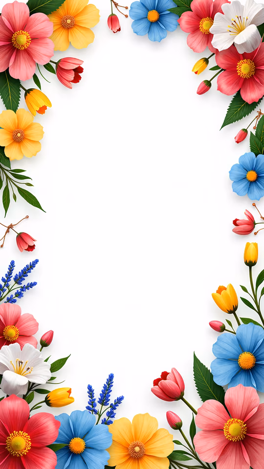 Colorful Floral Frame