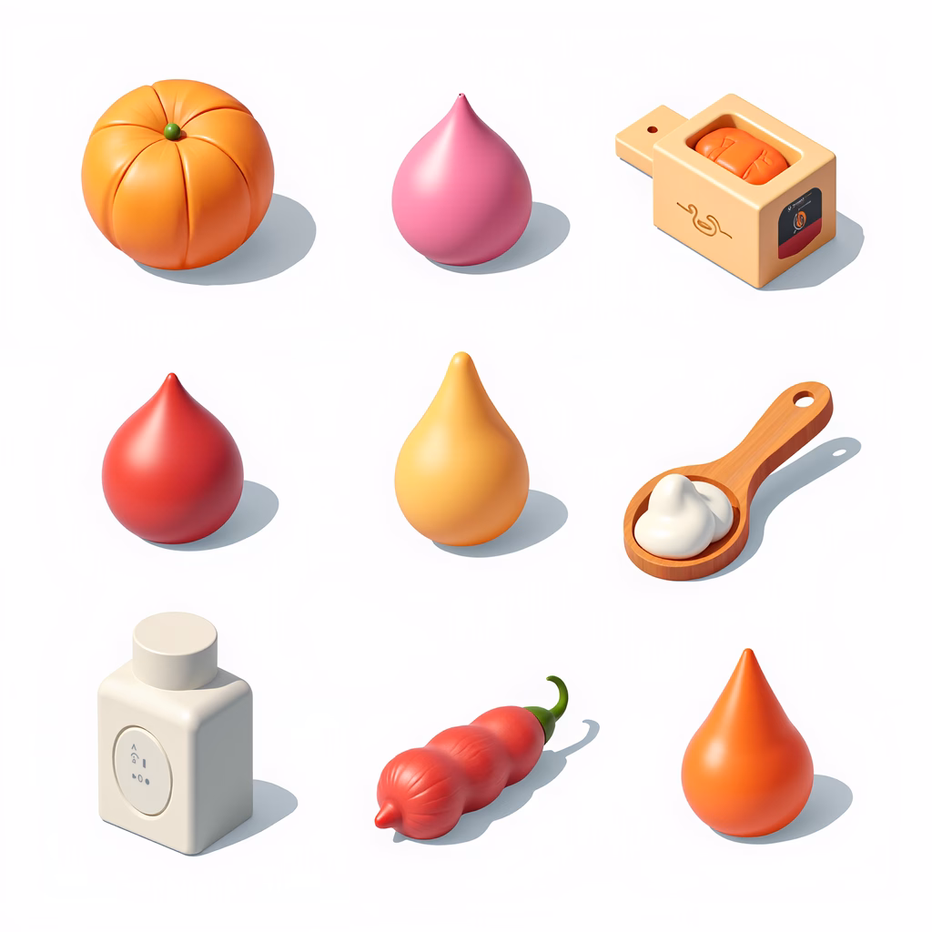Vibrant and playful illustration of various colorful objects.