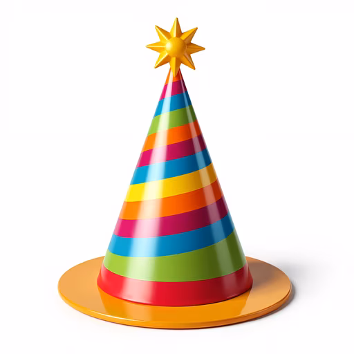 Colorful Party Hat Illustration