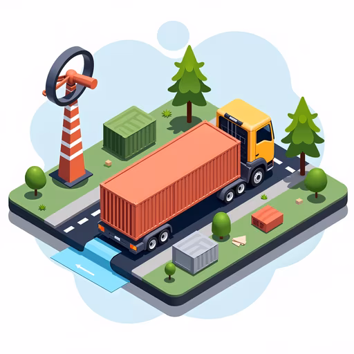 Container Truck Illustration