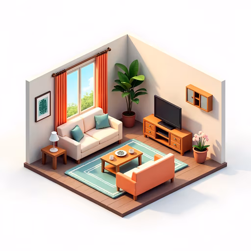 Cozy Living Room Illustration