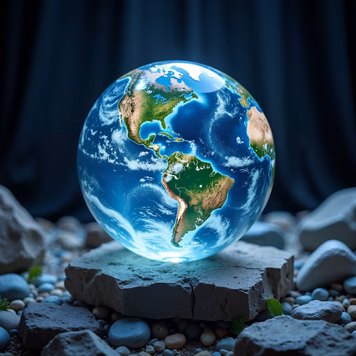 Earth Globe on Stone