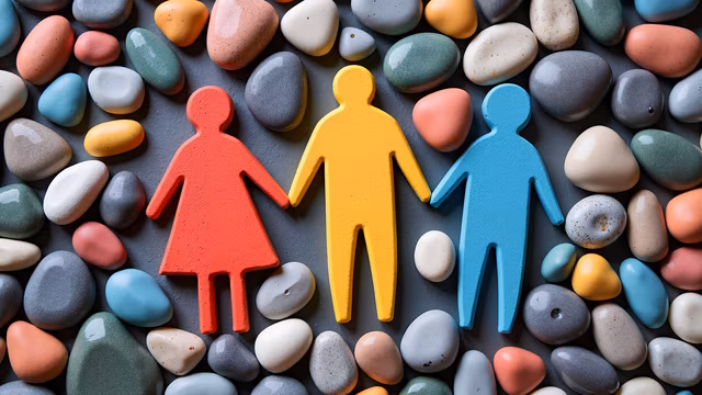 Family Figures Among Stones