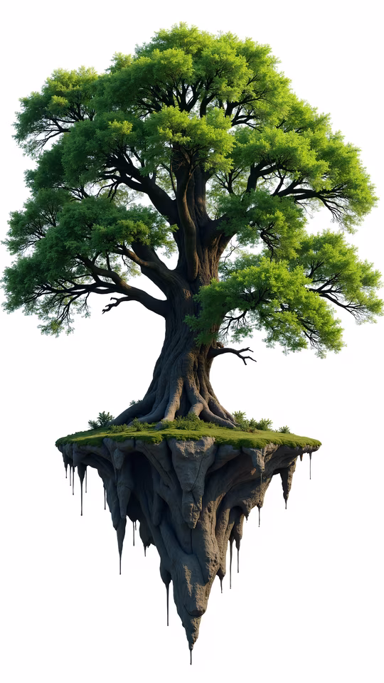 Floating Tree Illustration