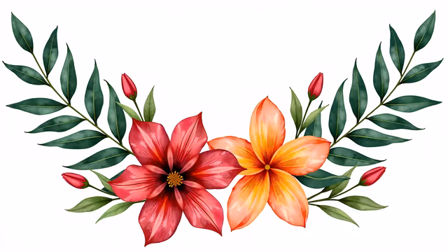 Floral Arrangement Illustration