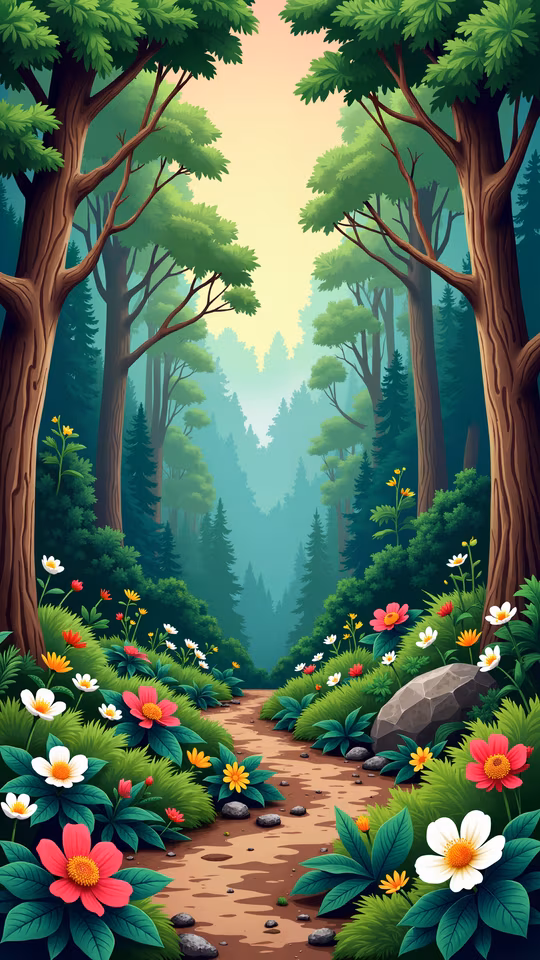 Forest Path Illustration