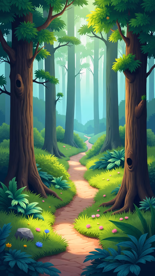 Forest Path Illustration
