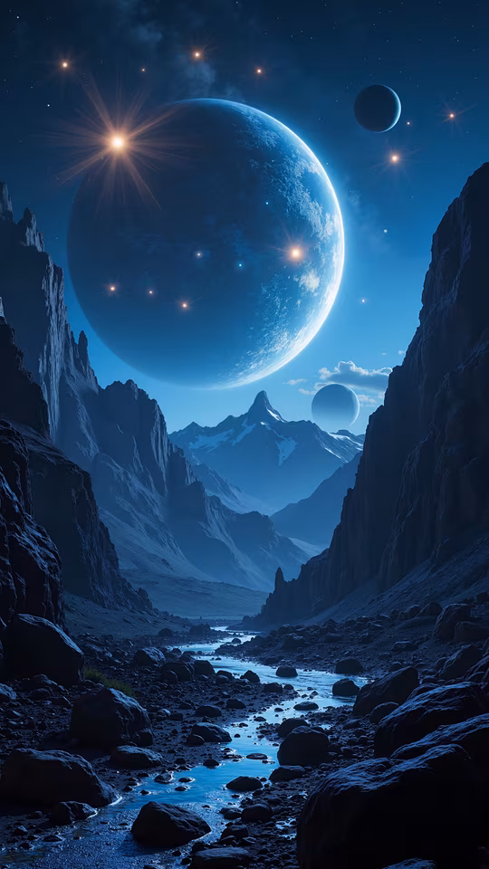 Galactic Landscape Illustration