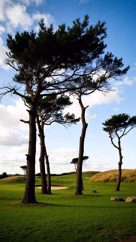 Golf Course with Pine Trees