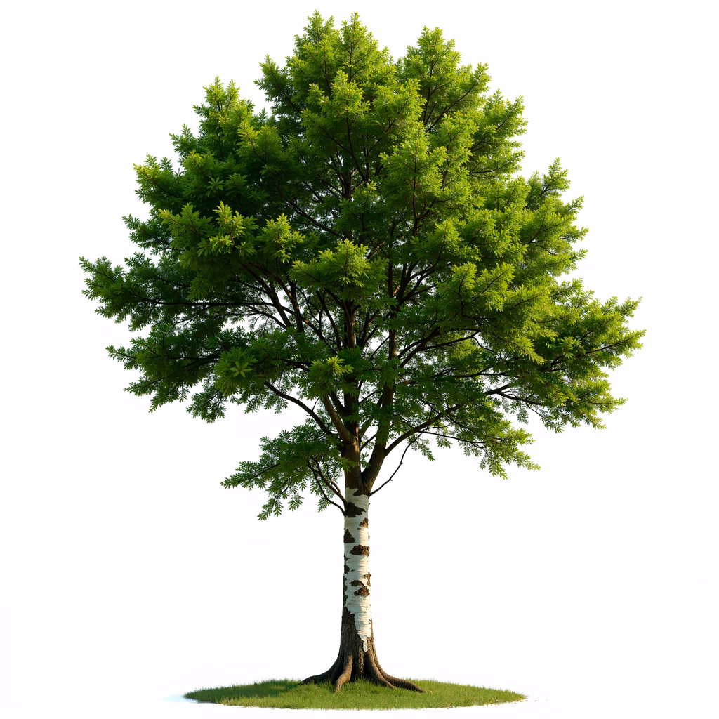 Vibrant green tree illustration, nature, solitude, resilience
