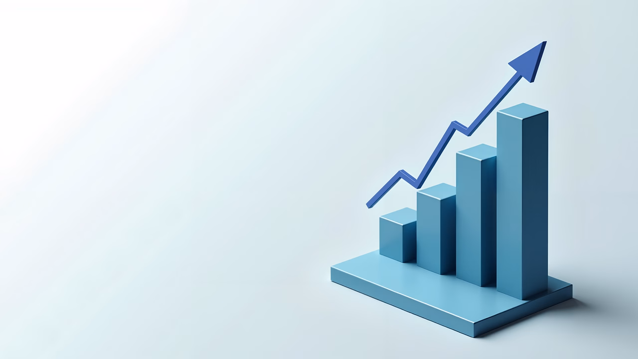 A visually appealing growth chart illustration representing success and progress.