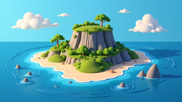 Island Paradise Illustration